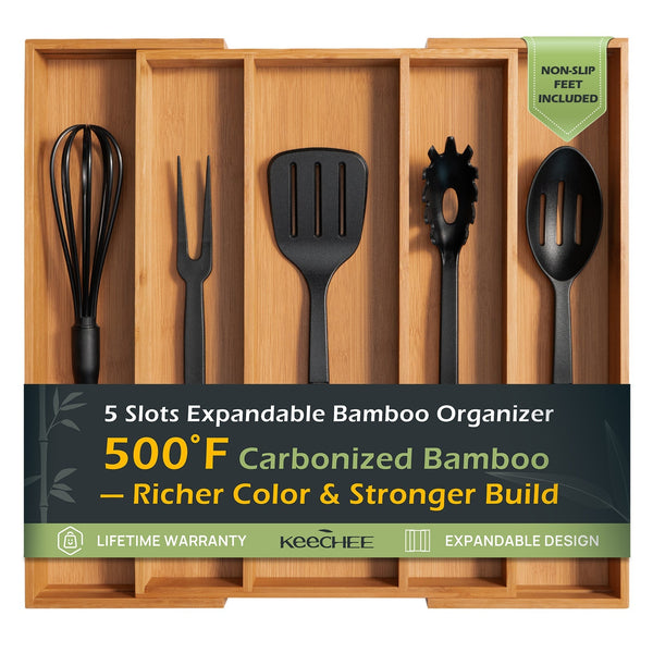 5 Slot Expandable Silverware Organizer
