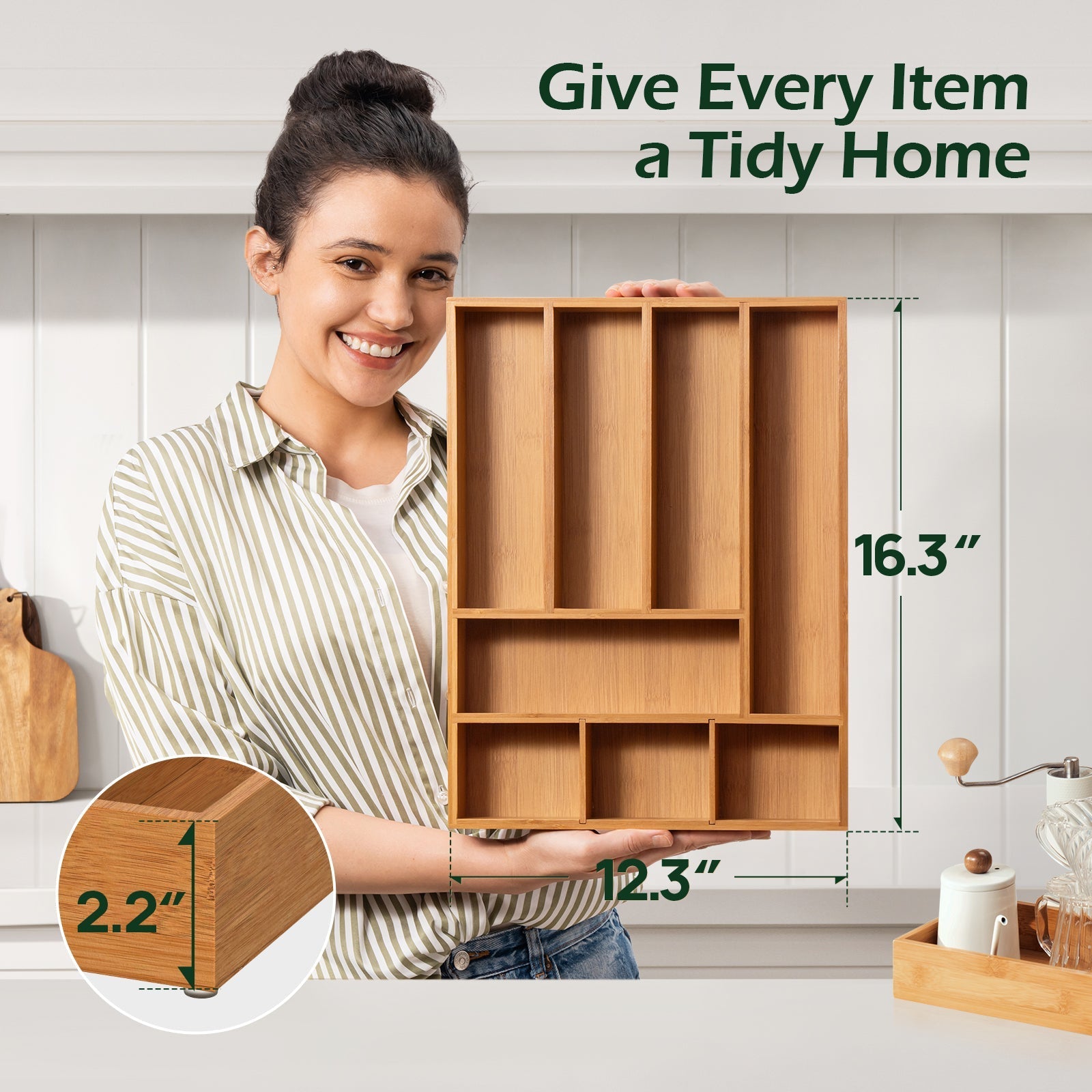 8 Slot Silverware Organizer