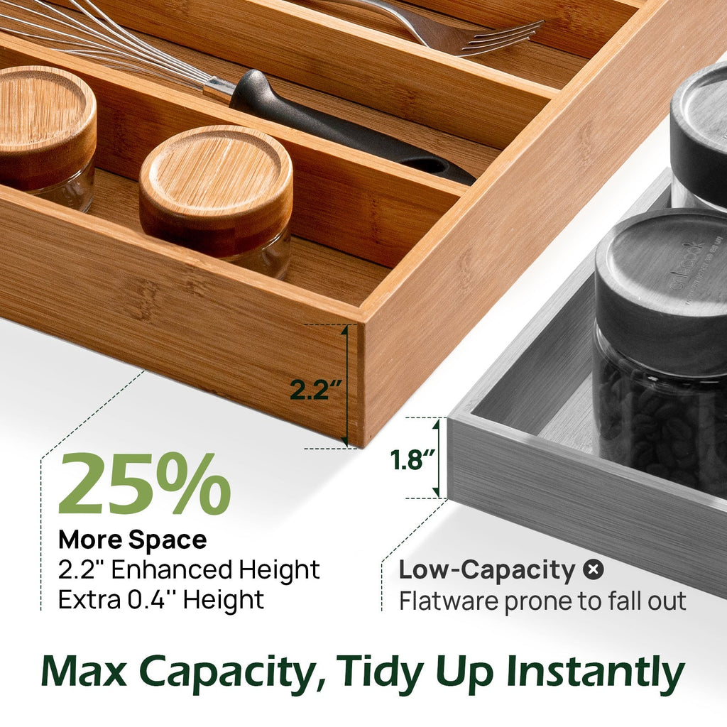 8 Slot Silverware Organizer