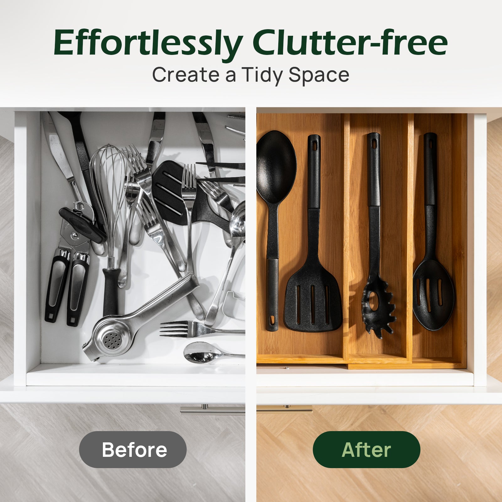 5 Slot Expandable Silverware Organizer