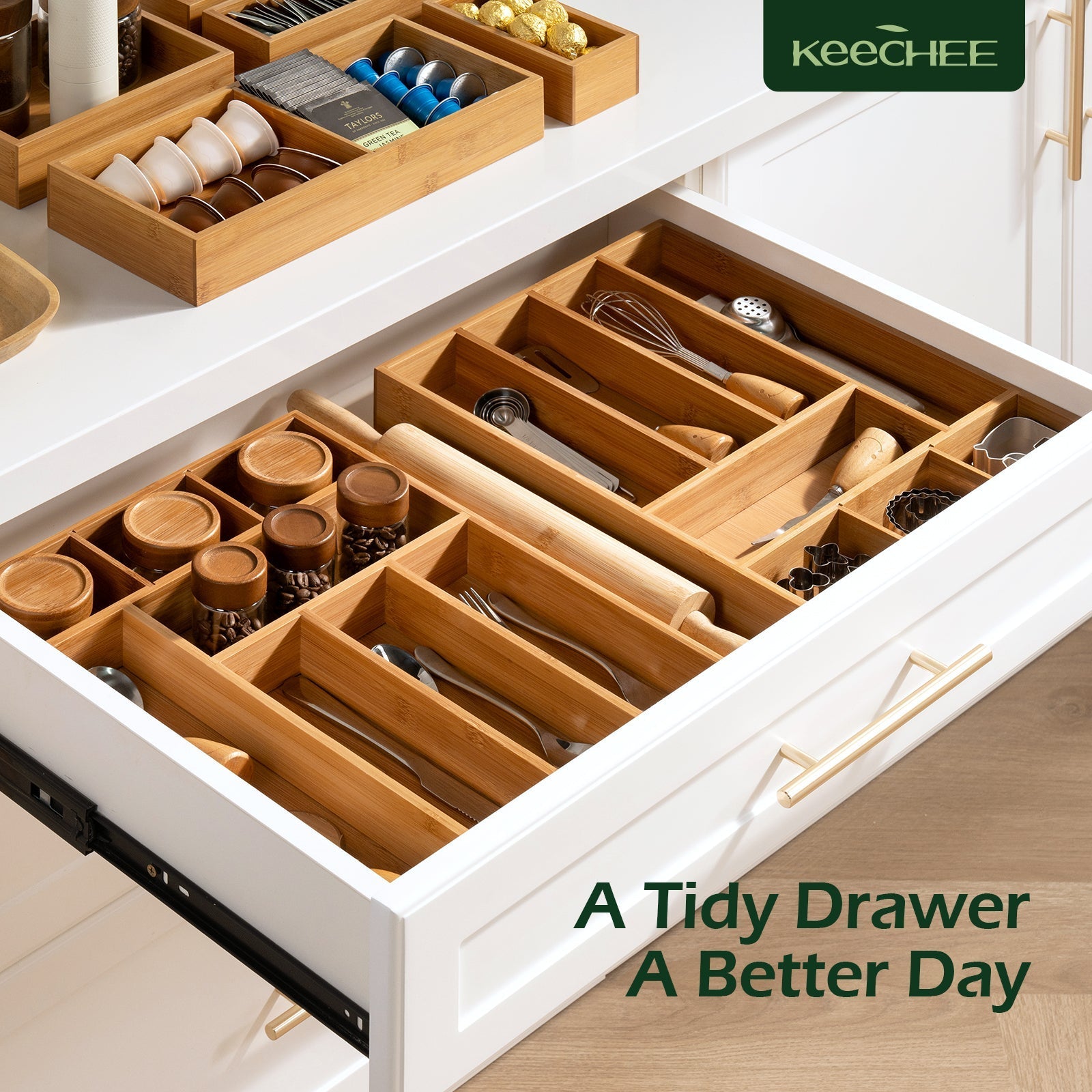 8 Slot Silverware Organizer