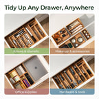 10 Slot Expandable Silverware Organizer + 5pc Set Drawer Organizer