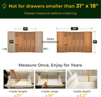 12 Slot Expandable Carbonized Large Bamboo Kitchen Drawer Organizer