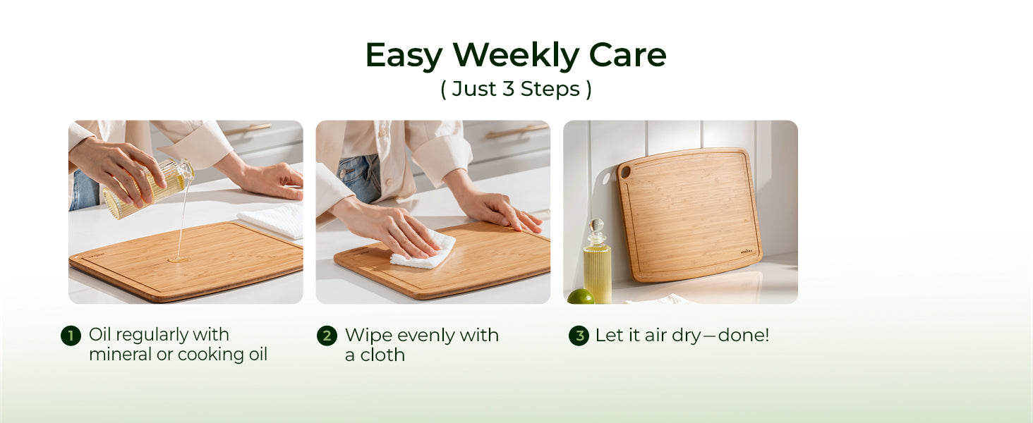 Dishwasher Safe Bamboo Cutting Boards Set of 2