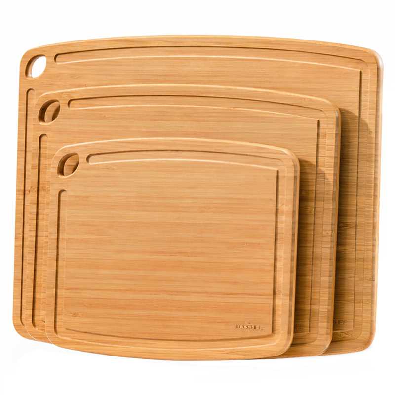 Dishwasher-Safe Bamboo Cutting Boards – Set of 3