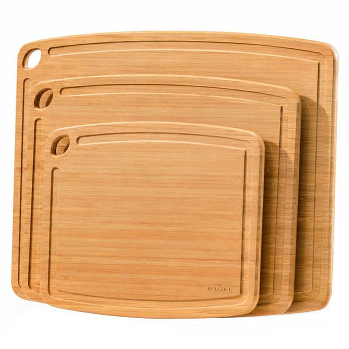 Dishwasher-Safe Bamboo Cutting Boards – Set of 3