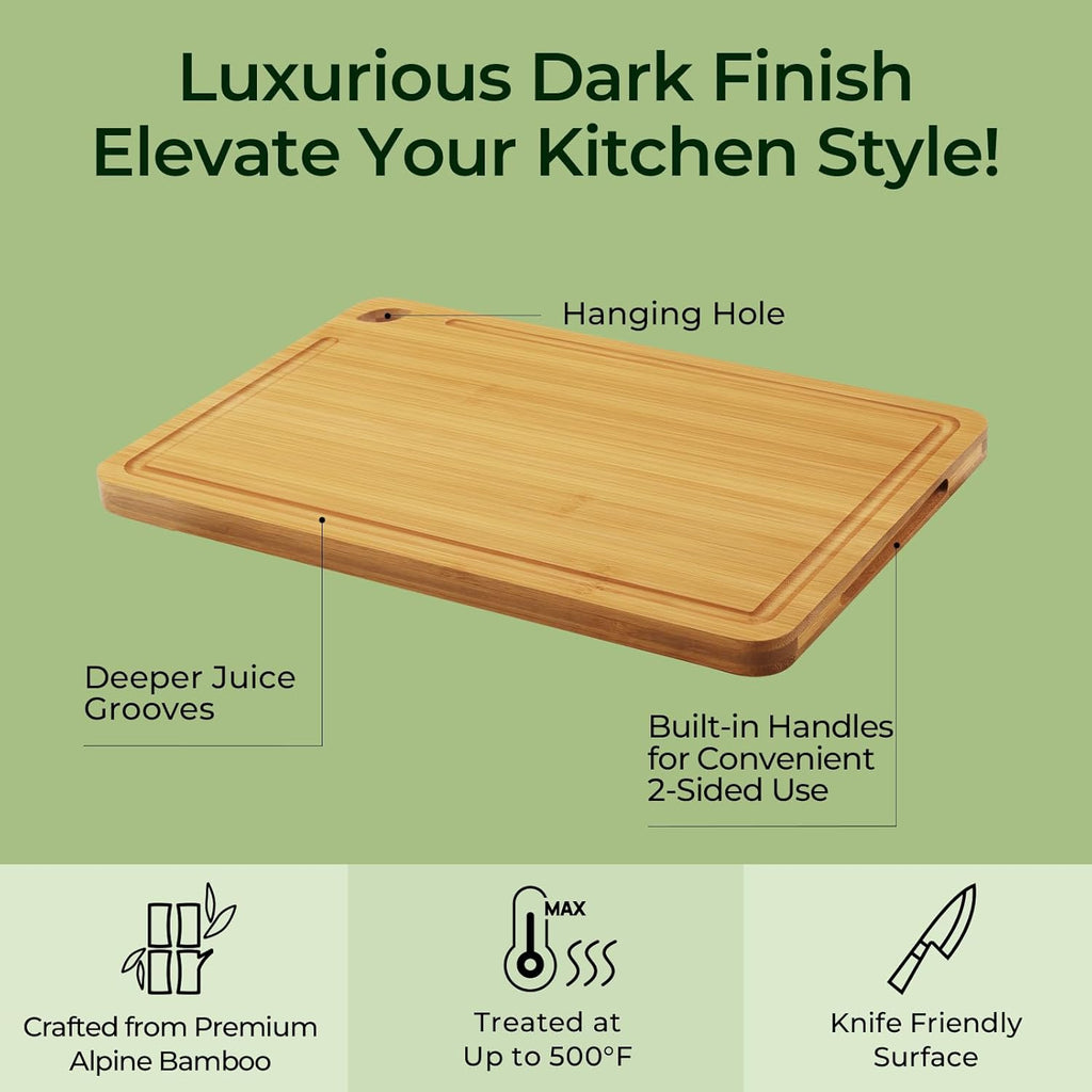 4 Piece Natural Bamboo Cutting Board
