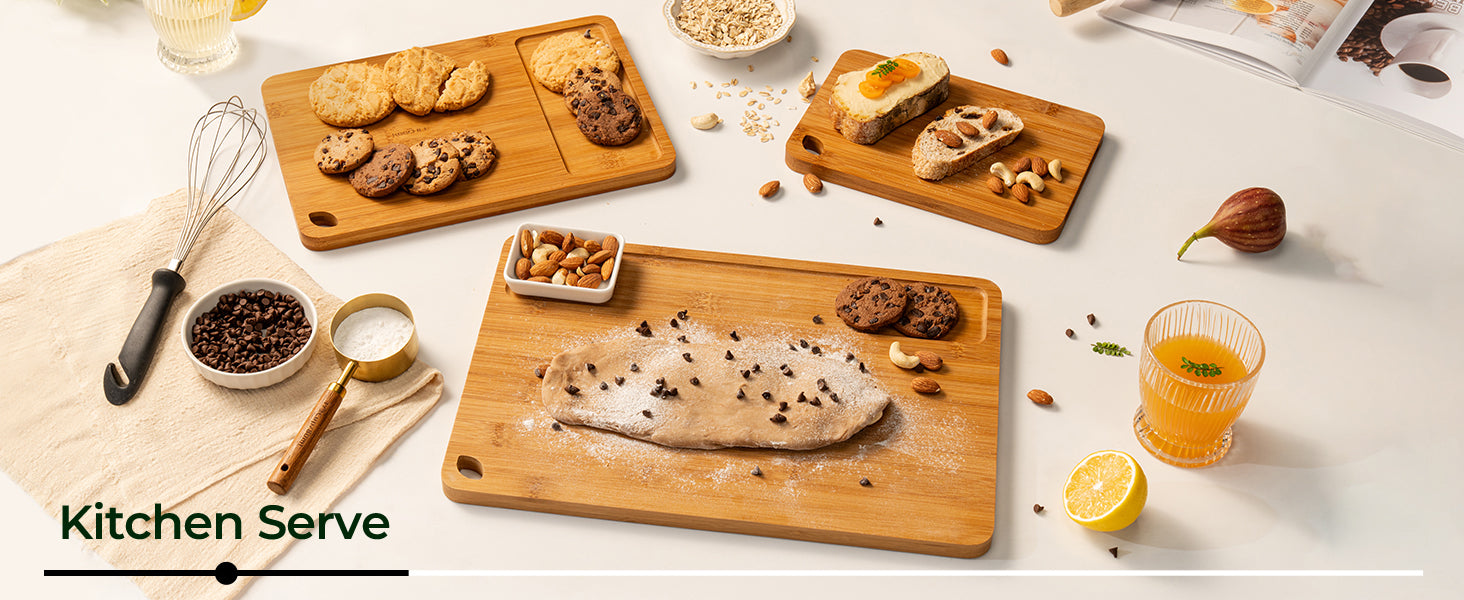 3 Piece Carbonized Bamboo Cutting Board