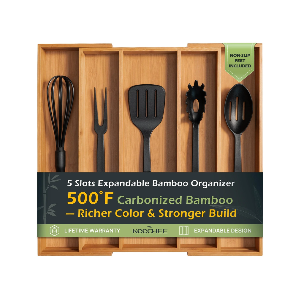 5 Slot Expandable Silverware Organizer
