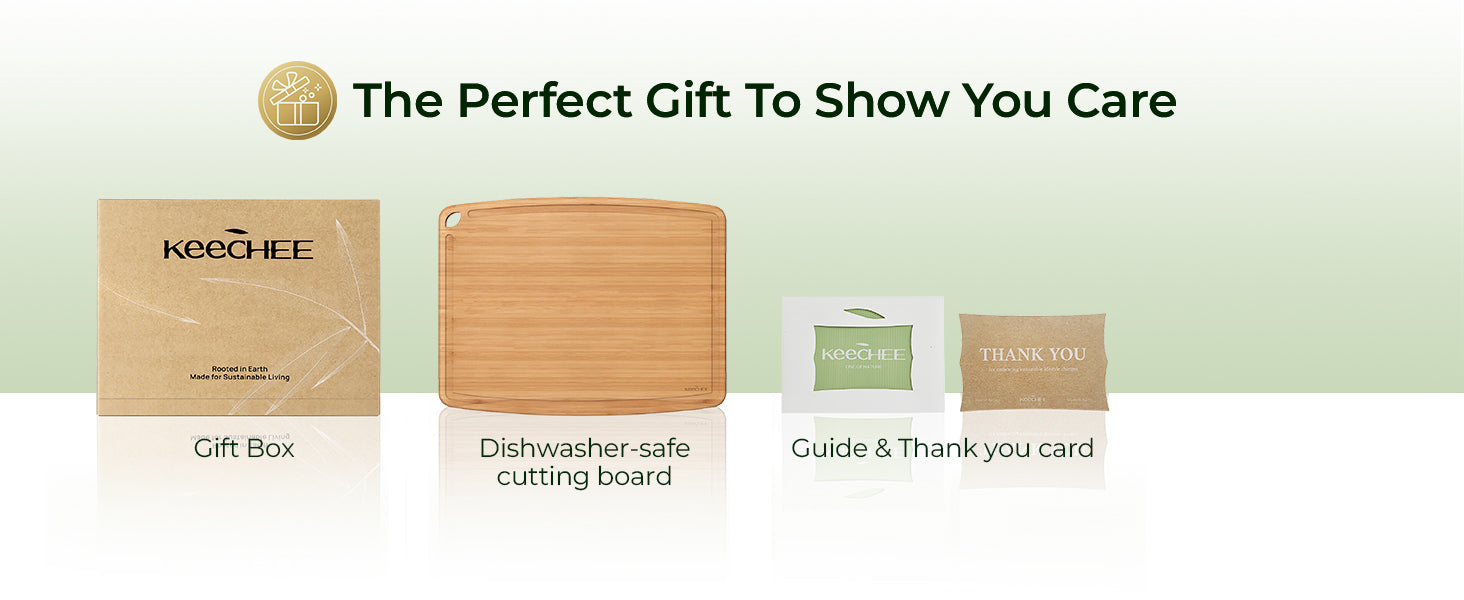 Dishwasher Safe Bamboo Cutting Boards Set of 2