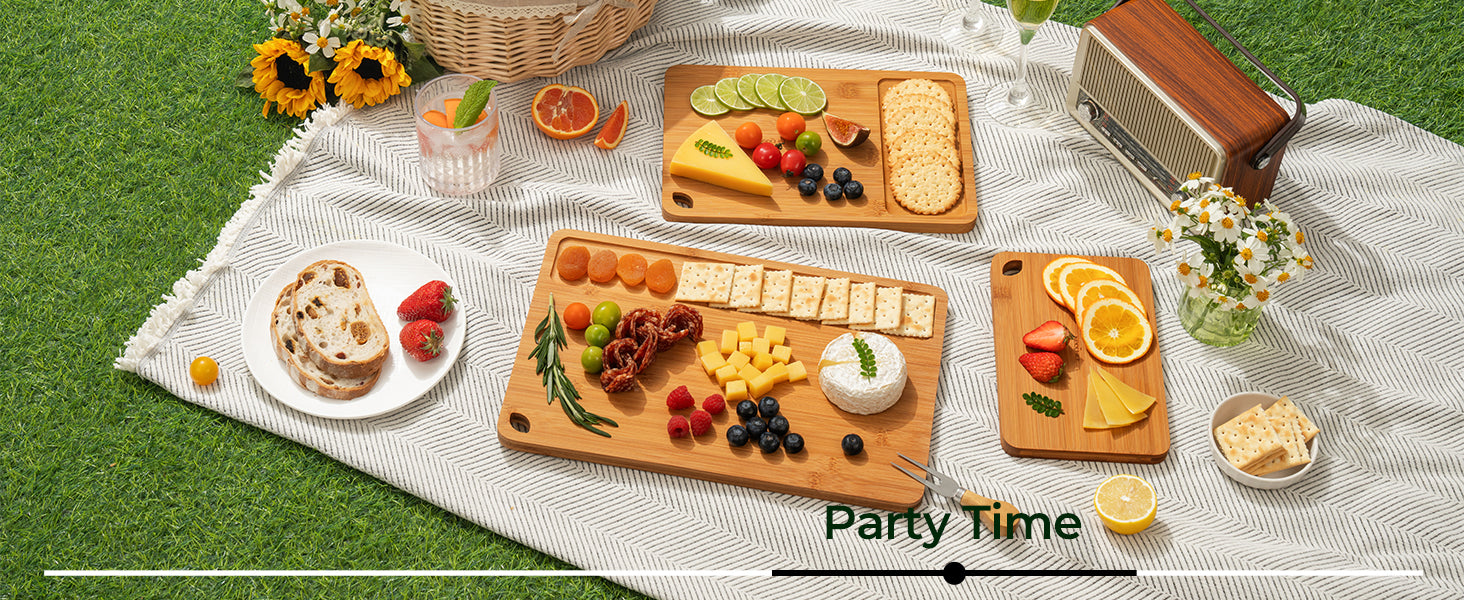 3 Piece Carbonized Bamboo Cutting Board