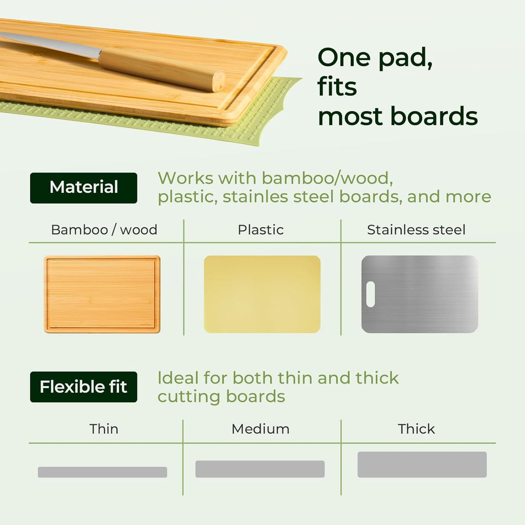 Silicone Non-Slip Mat for Cutting board (Green)