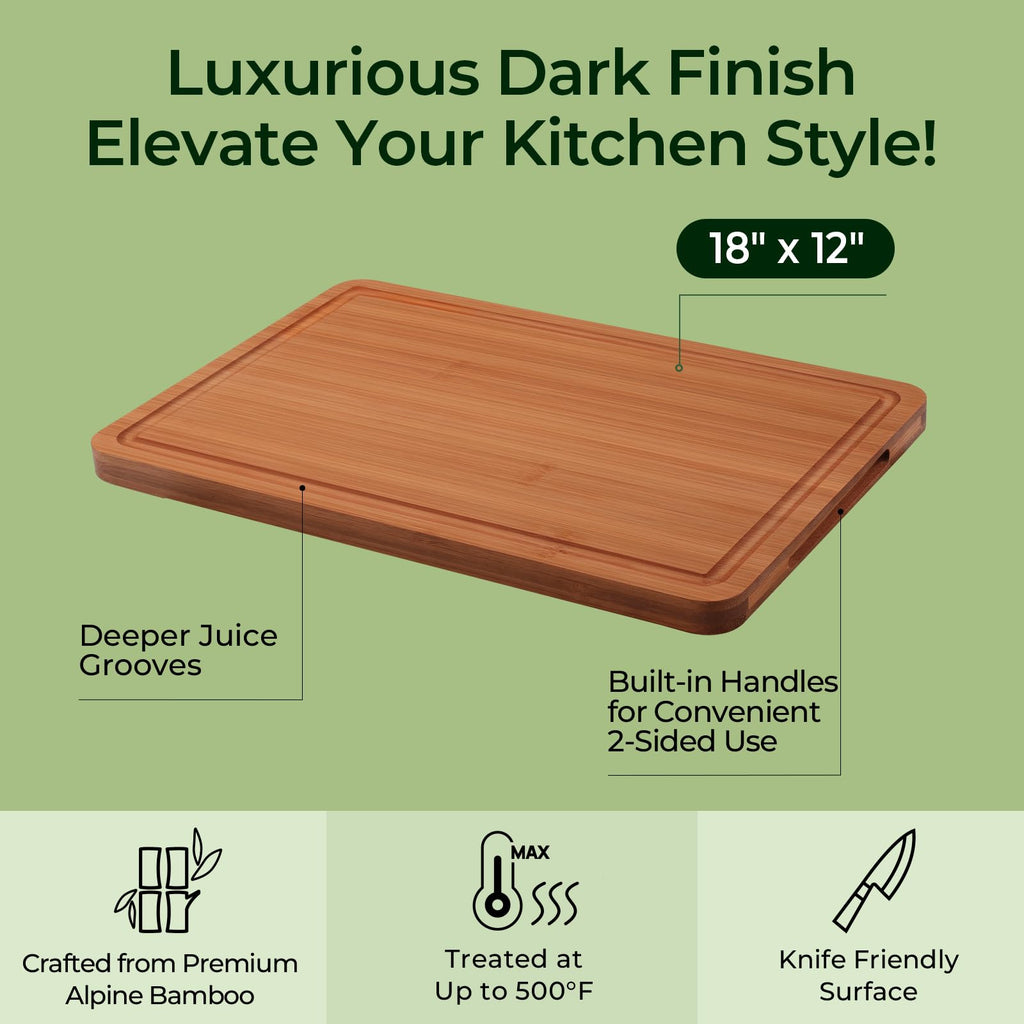 Extra Large Carbonized Bamboo Cutting Board