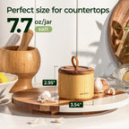 Bamboo Salt Cellar with Acacia Lid & Spoon