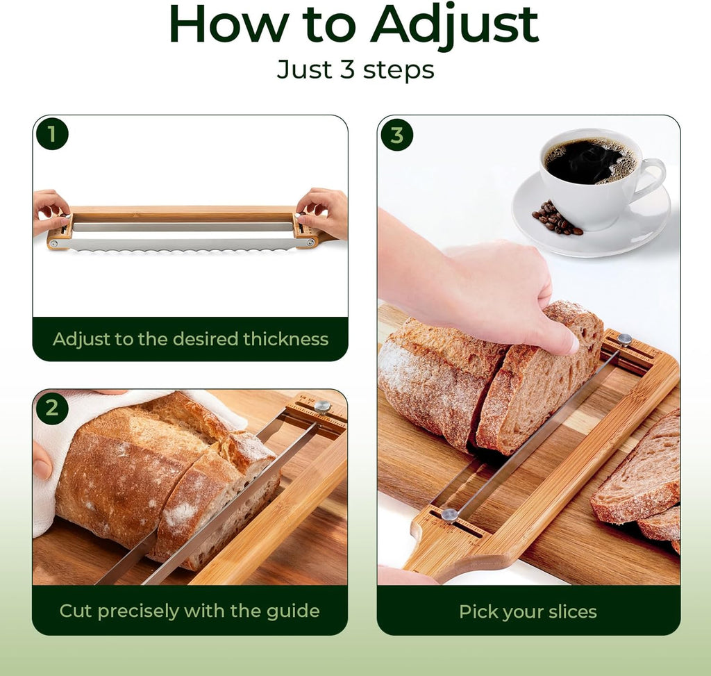 Adjustable Bread Slicer for Homemade Bread