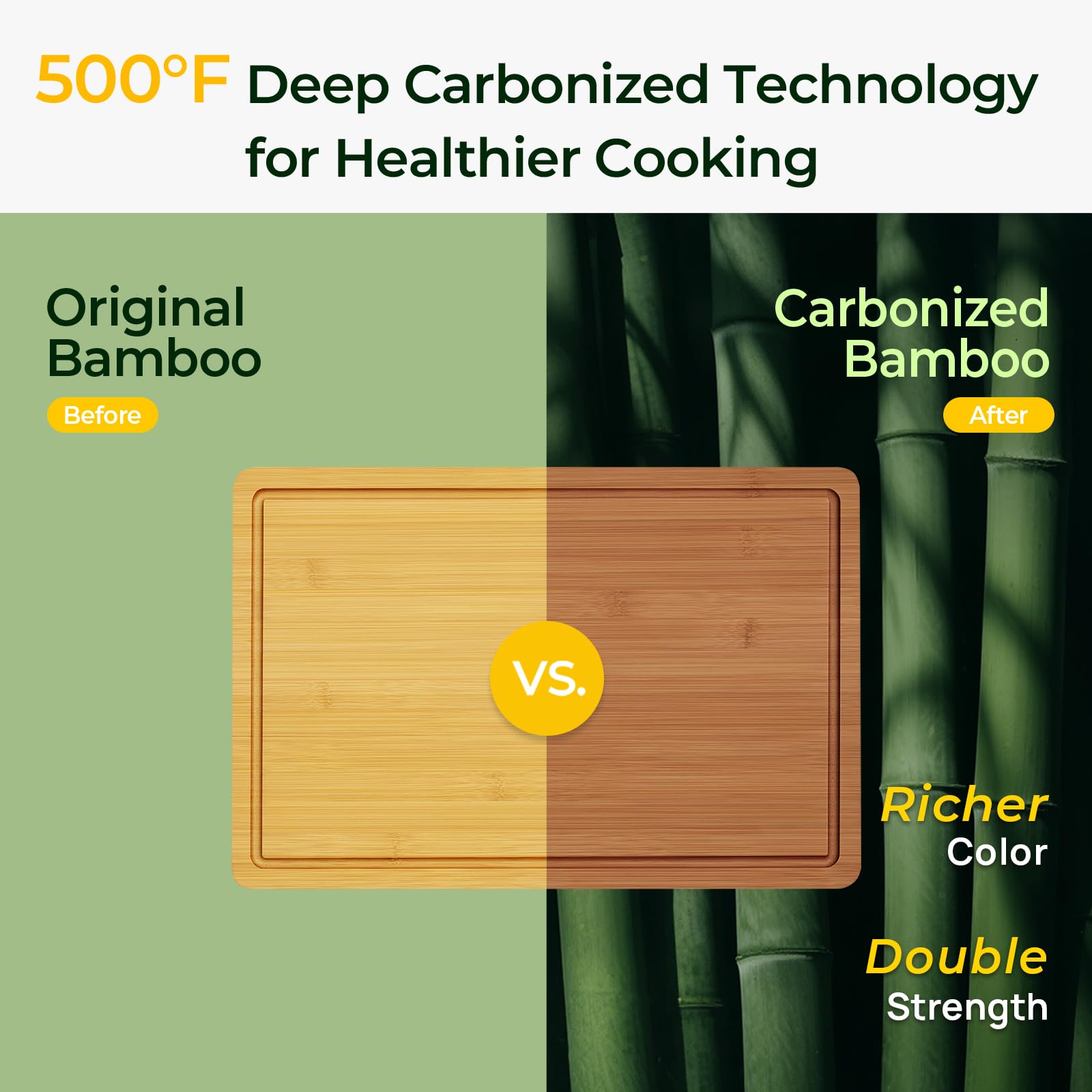 Extra Large Carbonized Bamboo Cutting Board