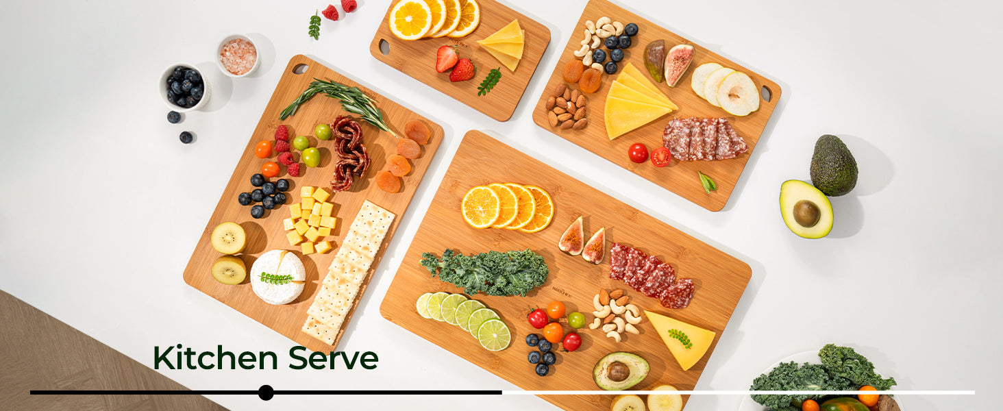 3 Piece Natural Bamboo Cutting Board