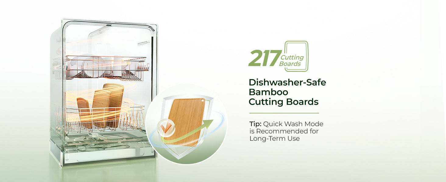 Dishwasher Safe Bamboo Cutting Boards Set of 2