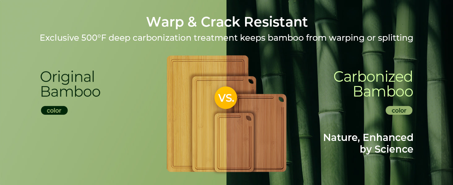 3 Piece Natural Bamboo Cutting Board