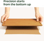 Carbonized Bamboo Cutting Board with Non-slip Mat - Set of 2
