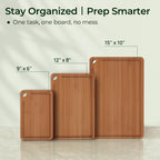 3 Piece Carbonized Bamboo Cutting Board