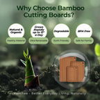 3 Piece Carbonized Bamboo Cutting Board