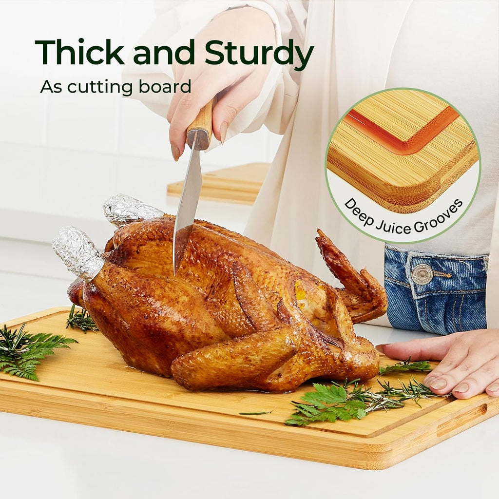 Extra Large Natural Bamboo Cutting Board