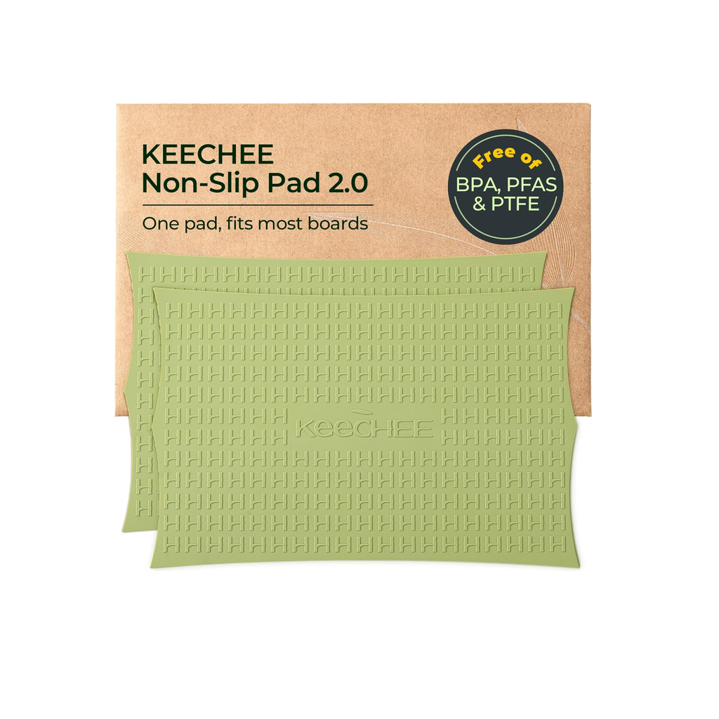 Two Piece Silicone Non-Slip Mat for Cutting board (Green)
