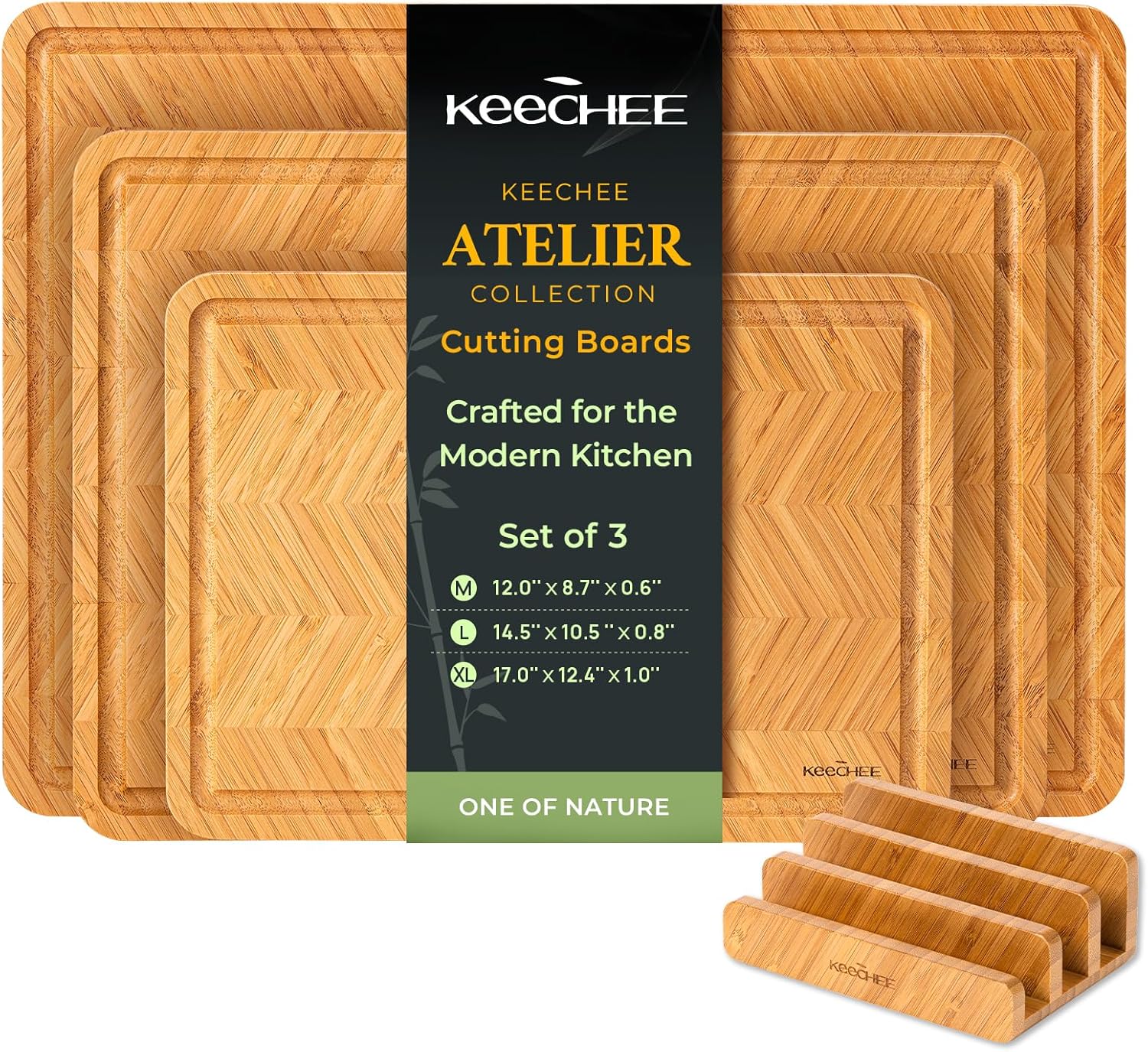 Atelier Collection Bamboo Cutting Board Gift Set of 3