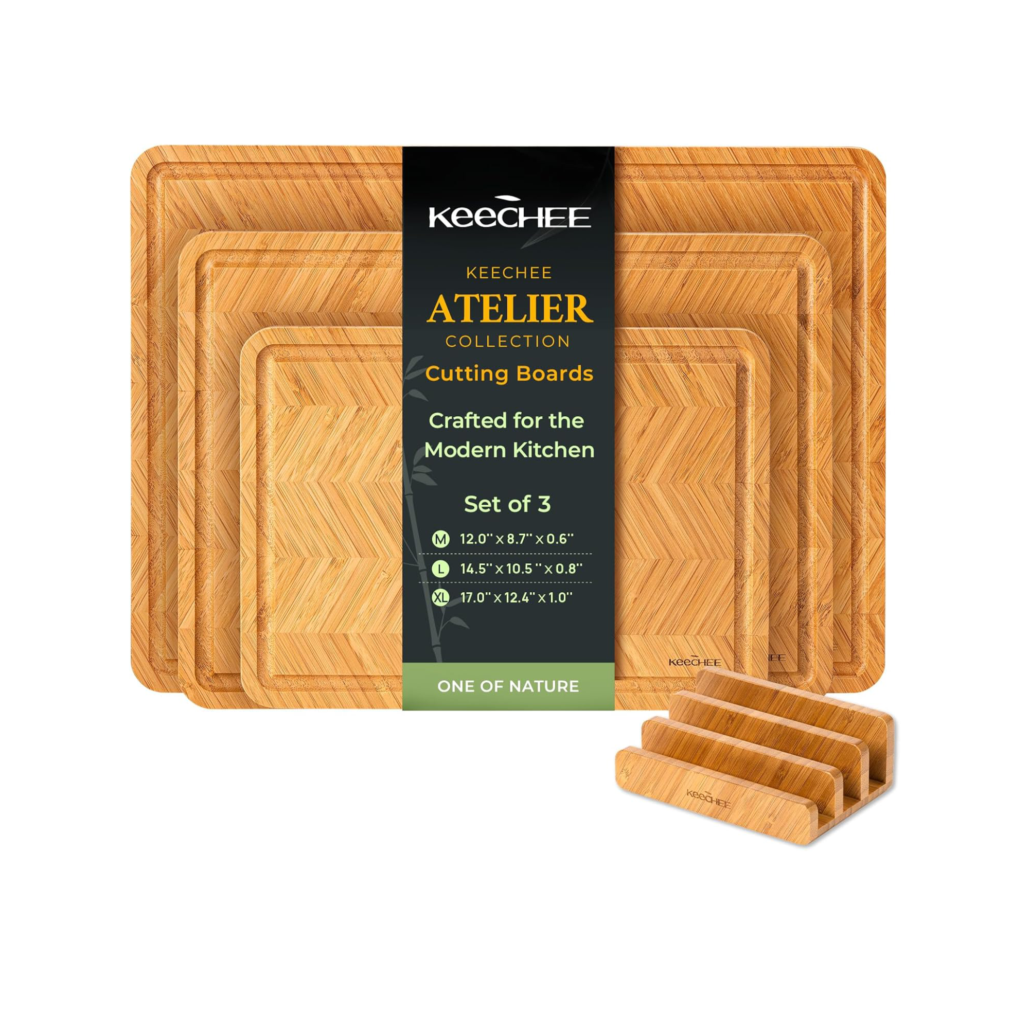 Atelier Collection Bamboo Cutting Board Gift Set of 3 Secondary image