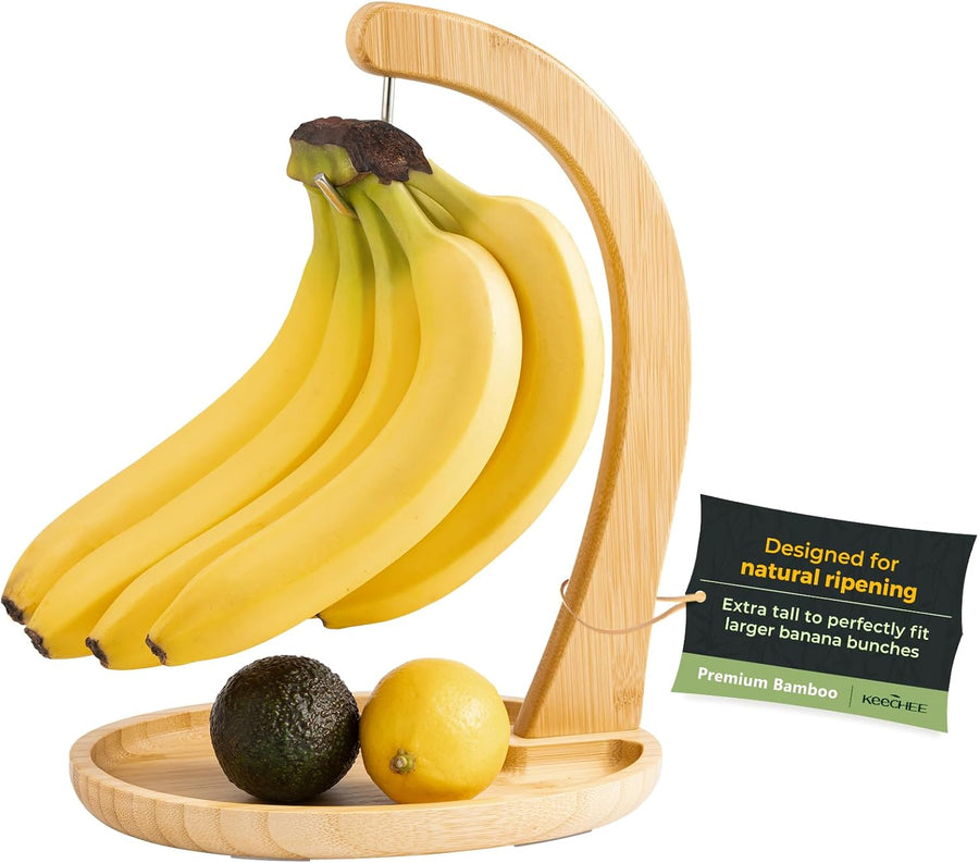 Bamboo Banana Holder with Fruit Tray