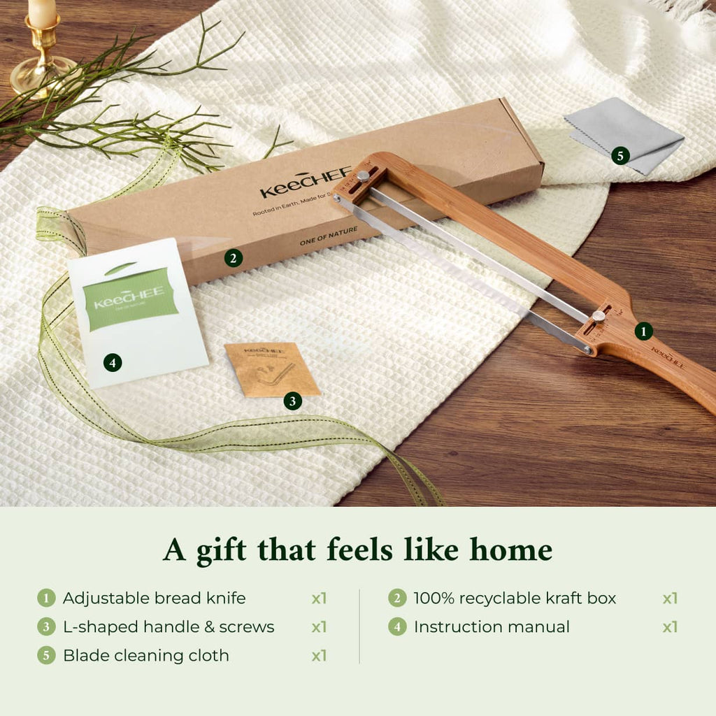 Adjustable bread slicer as a thoughtful gift for bread and baking enthusiasts