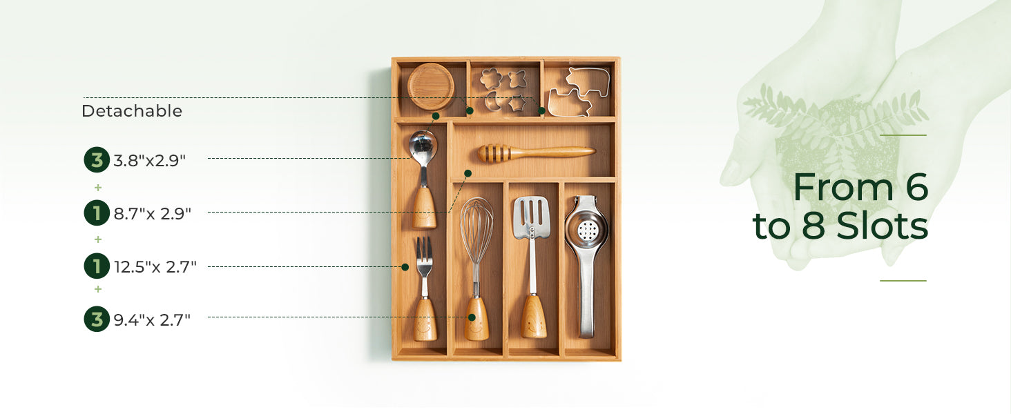8 Slot Silverware Organizer