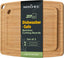 Dishwasher Safe Bamboo Cutting Board Set of 2 with Juice Grooves