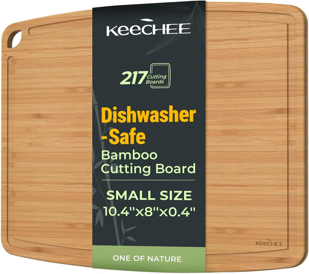 Small dishwasher-safe bamboo cutting board for fruit and quick prep