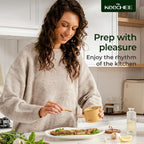 Bamboo Salt Cellar Dual Compartment with Acacia Lid & Spoon