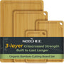 4 Piece Natural Bamboo Cutting Board Set