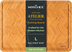 Large Atelier herringbone bamboo cutting board