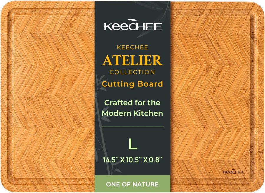 Atelier Herringbone Bamboo Cutting Board