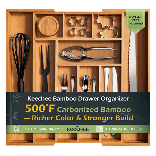 10 Slot Expandable Silverware Organizer