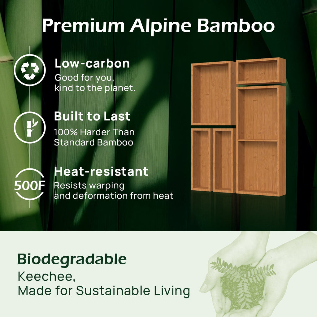 5 pc Bamboo Drawer Organizer Set