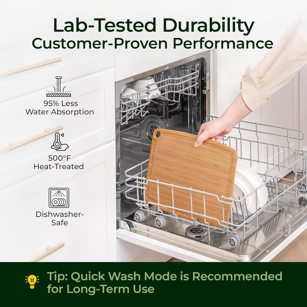 Lab-tested durable bamboo cutting boards for everyday food prep
