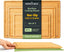 Natural Bamboo Cutting Board with Non-slip Mat - Set of 3