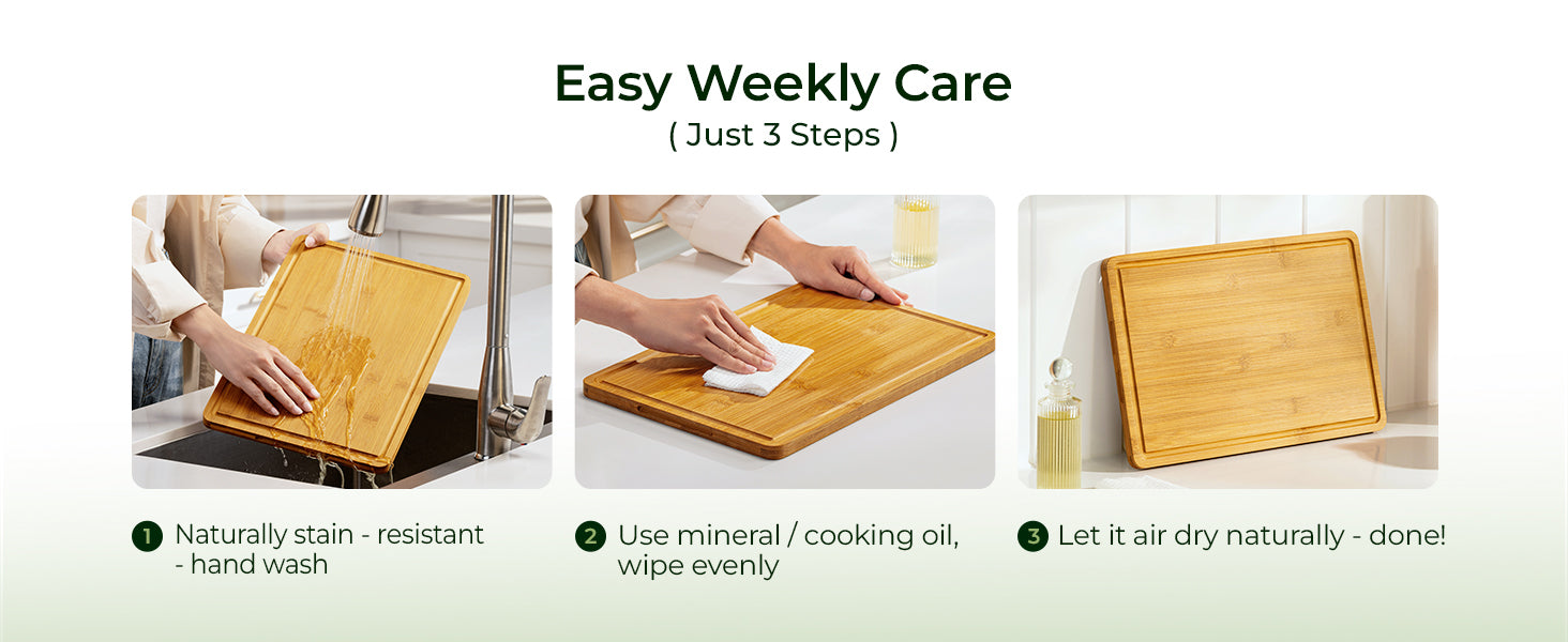 Extra Large Natural Bamboo Cutting Board