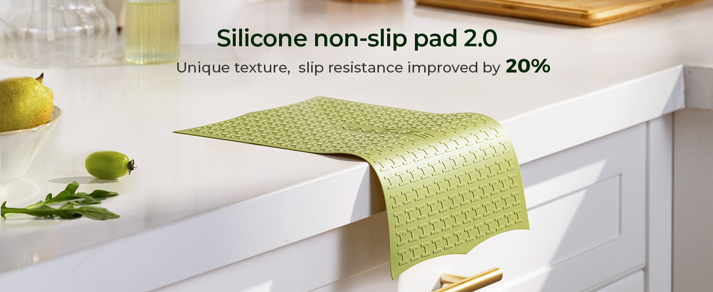 Silicone Non-Slip Mat for Cutting board (Green)