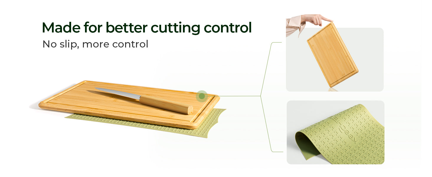 Silicone Non-Slip Mat for Cutting board (Green)