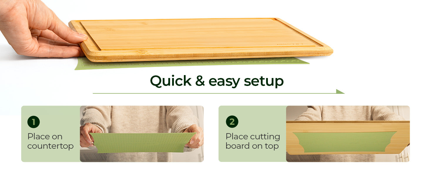 Silicone Non-Slip Mat for Cutting board (Green)